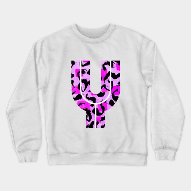 Letter Y Watercolour Leopard Print Alphabet Crewneck Sweatshirt by Squeeb Creative